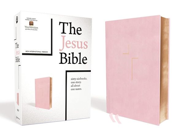 NIV Jesus Bible, Leathersoft over Board, Pink