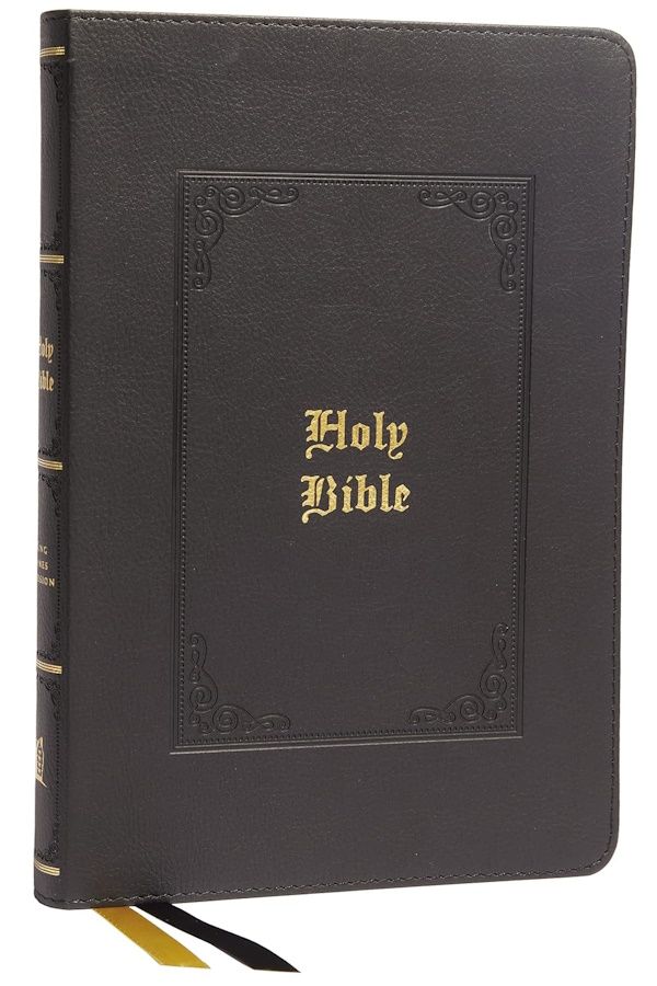 KJV Thinline Large Print Bible, Leathersoft, Black