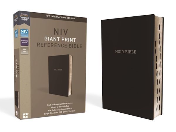 NIV Giant Print Reference Bible, Leather-Look, Black, Indexed NIV Giant Print Reference Bible, Leather-Look, Black, Indexed