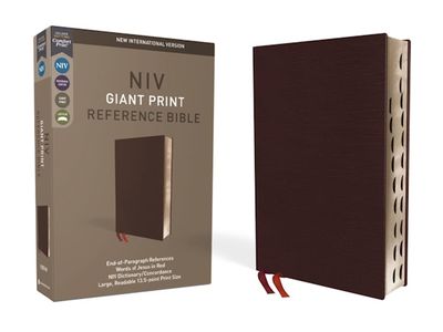 NIV Giant Print Reference Bible, Bonded Leather, Burgundy, Indexed NIV Giant Print Reference Bible, Bonded Leather, Burgundy, Indexed