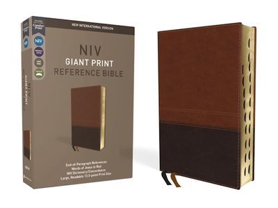 NIV Giant Print Reference Bible, Leathersoft, Brown, Indexed NIV Giant Print Reference Bible, Leathersoft, Brown, Indexed
