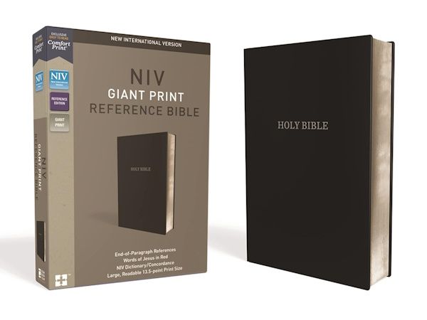 NIV Giant Print Reference Bible, Leather-Look, Black NIV Giant Print Reference Bible, Leather-Look, Black