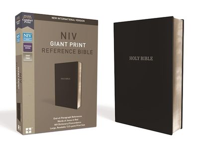 NIV Giant Print Reference Bible, Leather-Look, Black NIV Giant Print Reference Bible, Leather-Look, Black