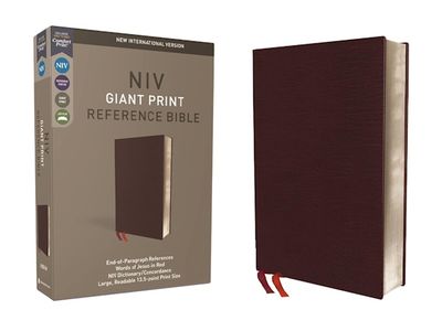 NIV Giant Print Reference Bible, Bonded Leather, Burgundy NIV Giant Print Reference Bible, Bonded Leather, Burgundy