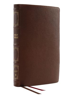 NKJV Deluxe Thinline Reference Bible, Genuine Leather, Brown, Indexed