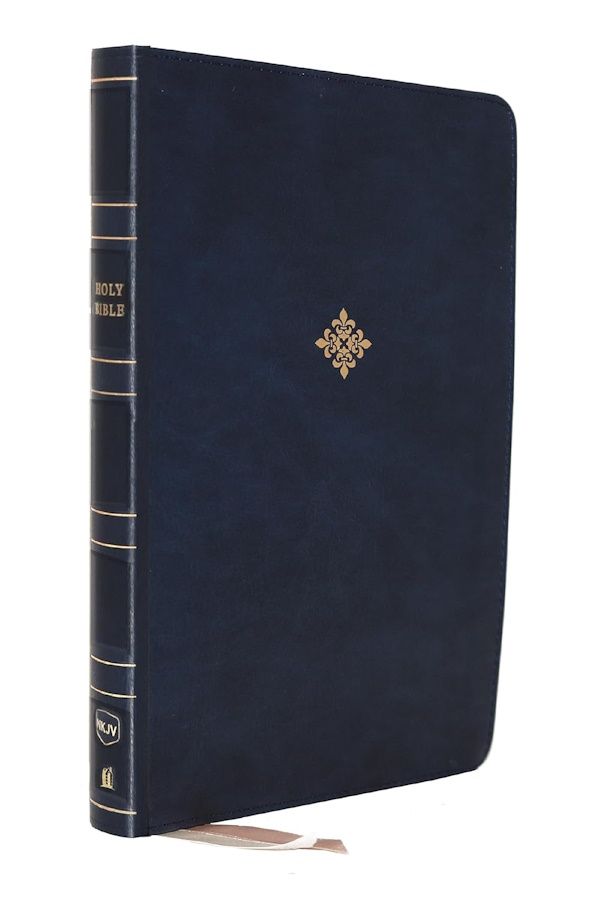 NKJV Giant Print Center-Column Reference Bible, Leathersoft, Blue NKJV Giant Print Center-Column Reference Bible, Leathersoft, Blue