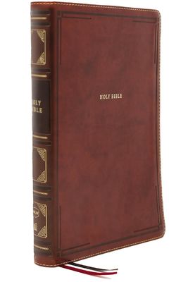 NKJV Giant Print Center-Column Reference Bible, Leathersoft, Brown