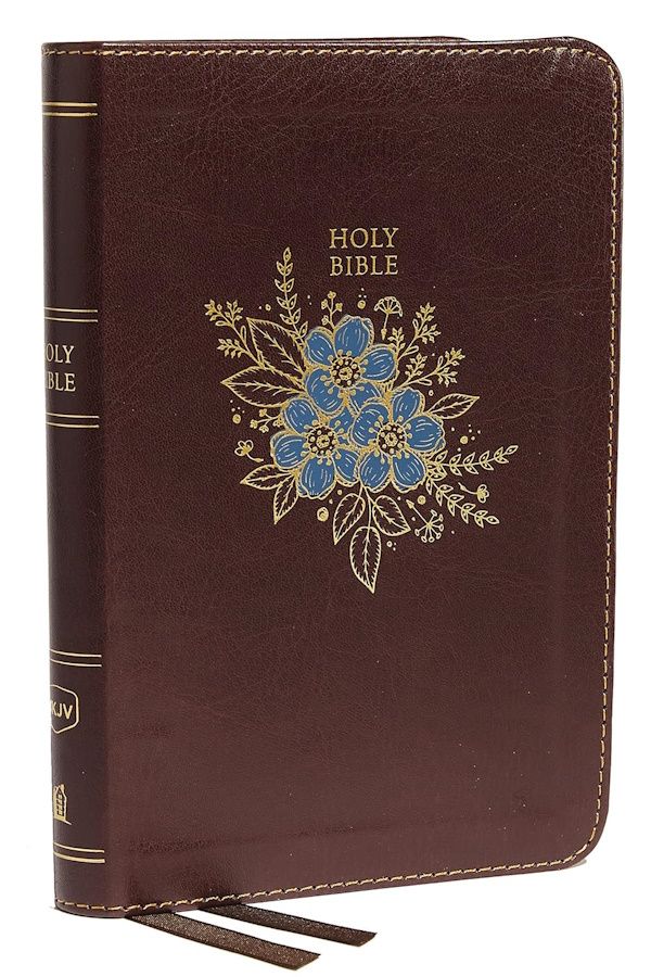 NKJV Compact Thinline Bible, Leathersoft, Burgundy