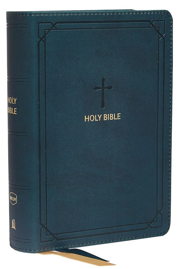 NKJV Compact End-of-Verse Reference Bible, Leathersoft, Teal