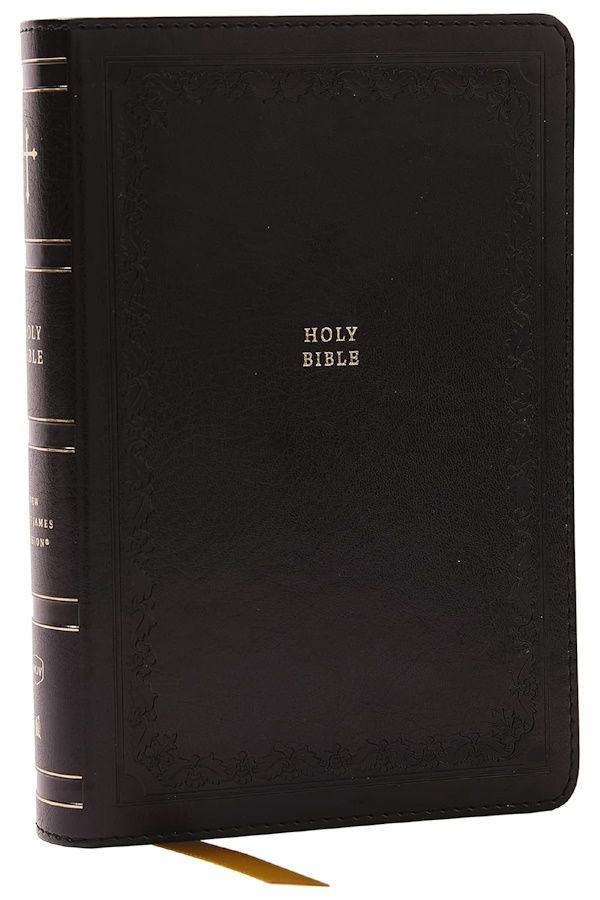 NKJV Compact Paragraph-Style Reference Bible, Leathersoft, Black
