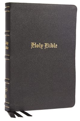 KJV Thinline Large Print Bible, Genuine Leather, Black