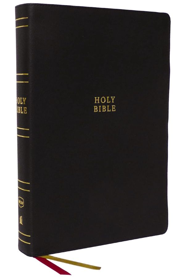 NKJV Super Giant Print Reference Bible, Genuine Leather, Black, Indexed