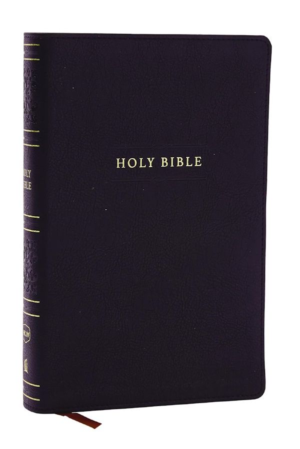 NKJV Personal Size Large Print Reference Bible, Leathersoft, Black