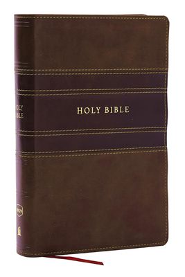 NKJV Personal Size Large Print Reference Bible, Leathersoft, Brown, Indexed