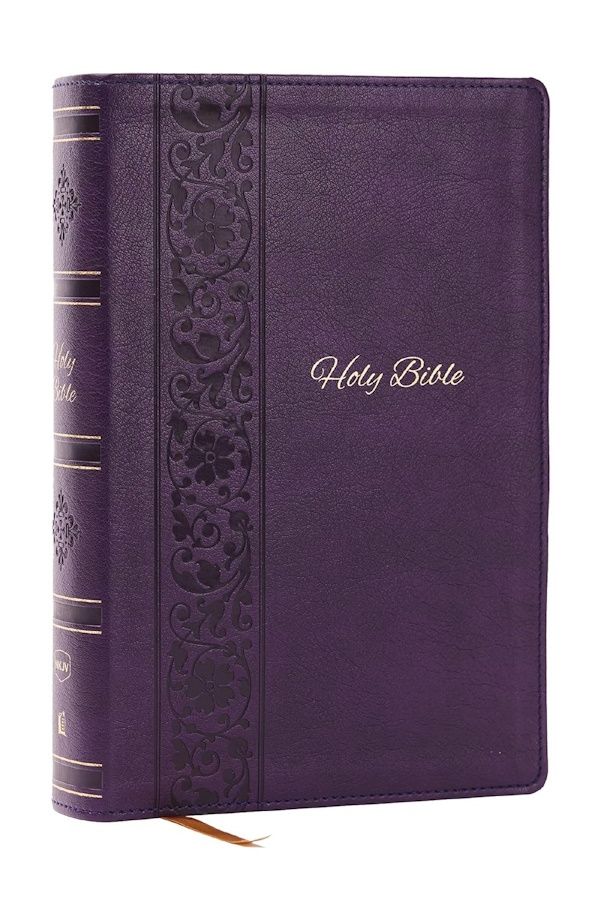 NKJV Personal Size Giant Print Bible, Leathersoft, Purple