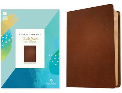 NLT Courage For Life Study Bible for Women, Filament Enabled Edition, Genuine Leather, Brown