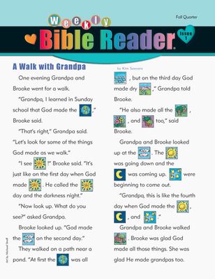Fall Immerse Early Elementary Weekly Bible Reader (take-home)