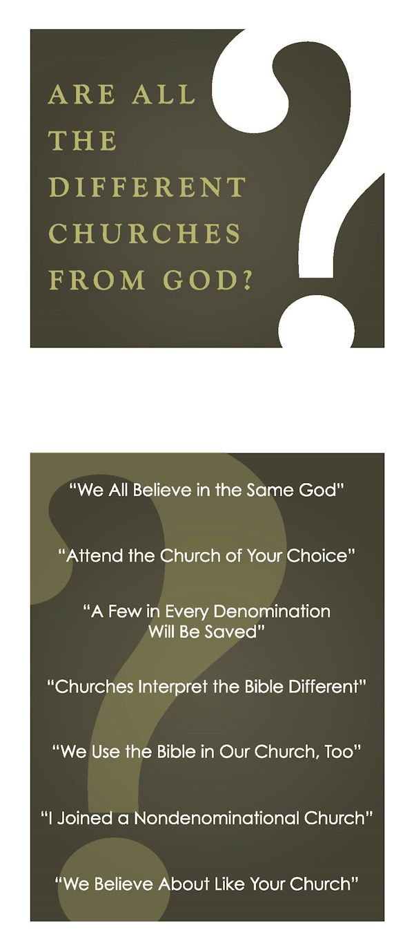 Tract - Are All the Different Churches from God? (Pack of 25)