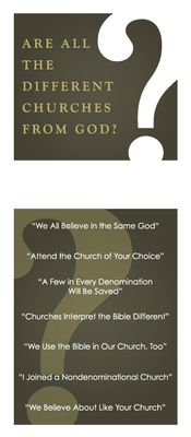 Tract - Are All the Different Churches from God? (Pack of 25)