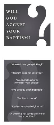 Tract - Will God Accept Your Baptism? (Pack of 25)