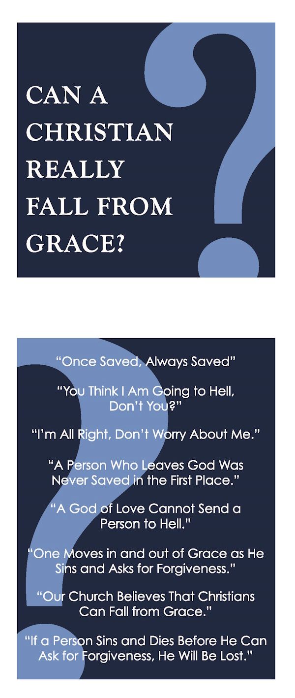 Tract - Can a Christian Really Fall from Grace? (Pack of 25)