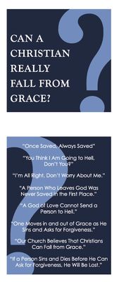 Tract - Can a Christian Really Fall from Grace? (Pack of 25)