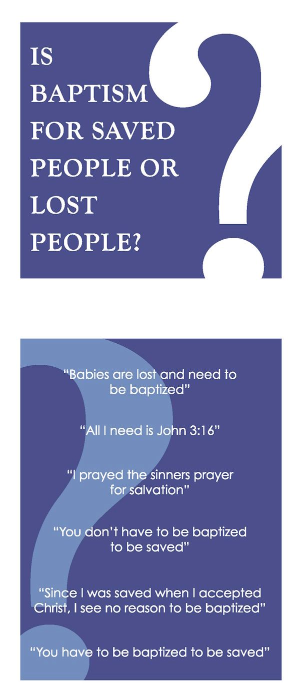 Tract - Is Baptism for Saved or Lost People? (Pack of 25)