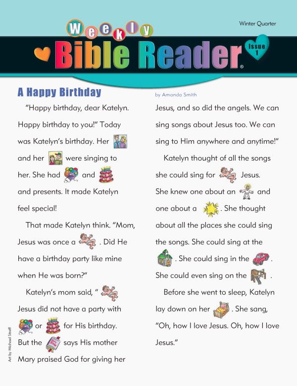 Winter Immerse Early Elementary Weekly Bible Reader (take-home)