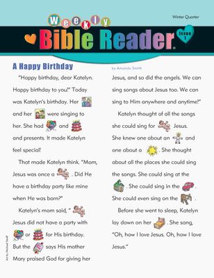 Winter Immerse Early Elementary Weekly Bible Reader (take-home) Winter Immerse Early Elementary Weekly Bible Reader (take-home)