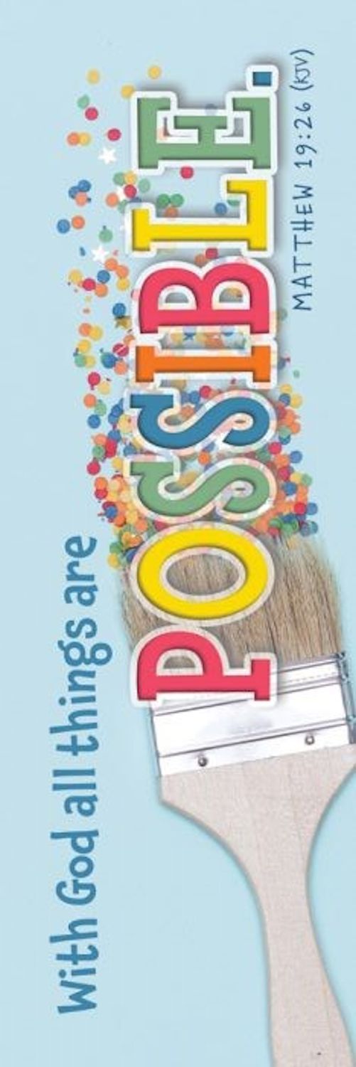 Bookmark - With God All Things Are Possible (Matthew 19:26, KJV) - Pack Of 25 Bookmark - With God All Things Are Possible (Matthew 19:26, KJV) - Pack Of 25