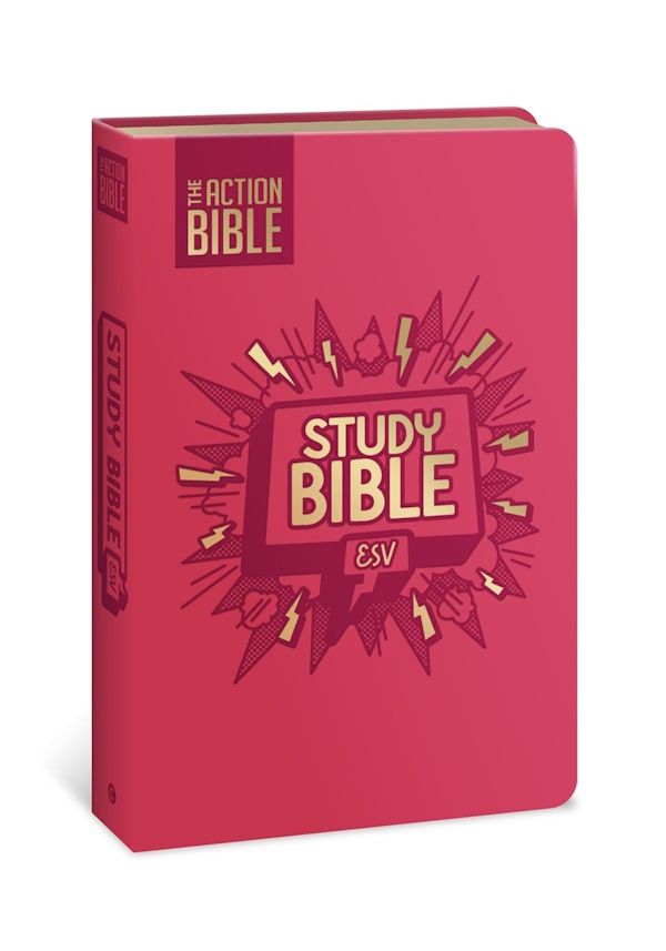 ESV The Action Bible Study Bible, Leathersoft, Pink