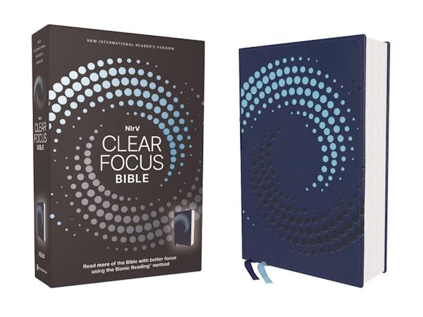 NIrV Clear Focus Bible, Leathersoft, Navy