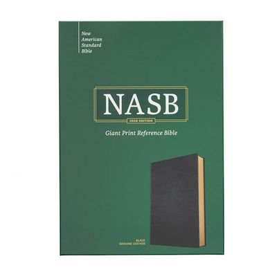 NASB '20 Super Giant Print Reference Bible, Genuine Leather, Black