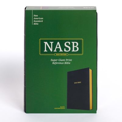 NASB '20 Super Giant Print Reference Bible, LeatherTouch, Black