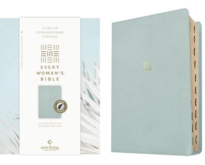 NLT Every Woman’s Bible, Filament Enabled Edition, LeatherLike, Sky Blue, Indexed
