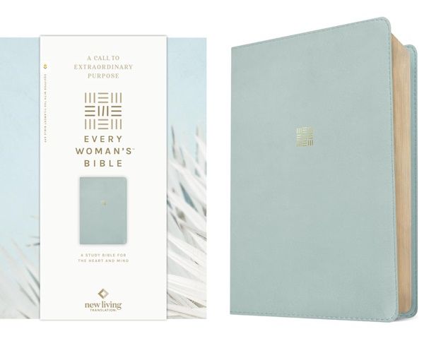NLT Every Woman’s Bible, Filament Enabled Edition, LeatherLike, Sky Blue