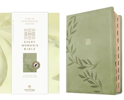 NLT Every Woman’s Bible, Filament Enabled Edition, LeatherLike, Olive Branch Green, Indexed