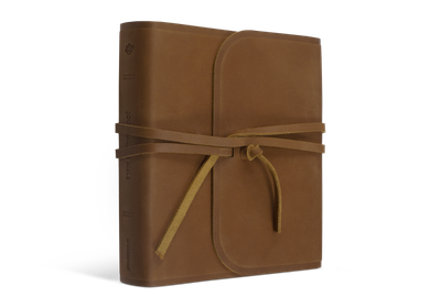ESV Journaling Bible®, Natural Leather, Brown, Flap & Strap