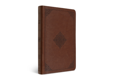 ESV Large Print Value Thinline Bible, TruTone, Tan, Ornament Design