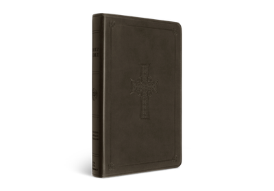 ESV Large Print Value Thinline Bible, TruTone, Olive, Celtic Cross Design