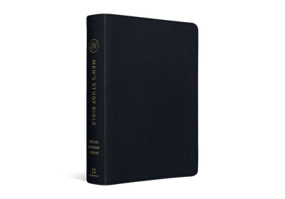 ESV Men's Study Bible, Genuine Leather, Black