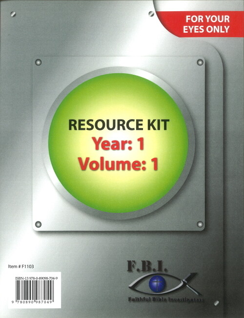 Faithful Bible Investigators (F.B.I.) Vol 1 - Resource Kit Faithful Bible Investigators (F.B.I.) Vol 1 - Resource Kit