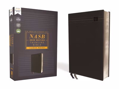 NASB '20 Thinline Large Print Bible, Leathersoft, Black NASB '20 Thinline Large Print Bible, Leathersoft, Black