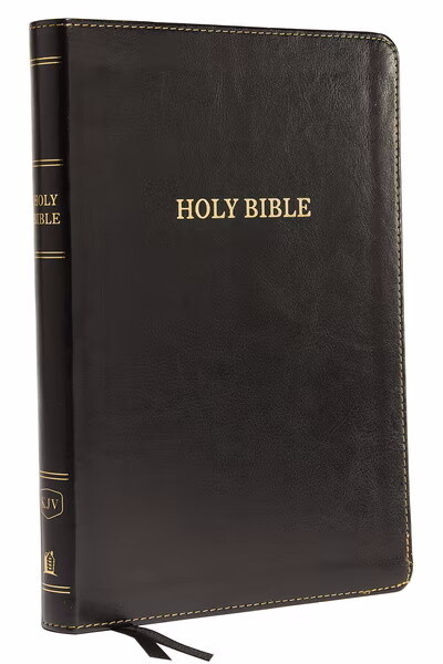 KJV Thinline Large Print Bible, Leathersoft, Black 