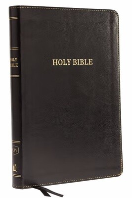 KJV Thinline Large Print Bible, Leathersoft, Black 