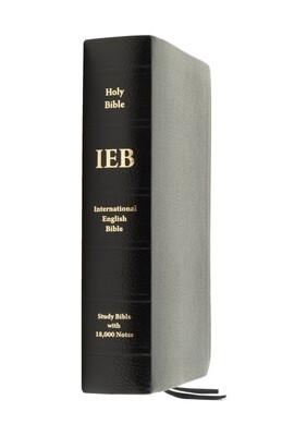 International English Bible (IEB) Study Bible [2nd Edition], Black Genuine Leather