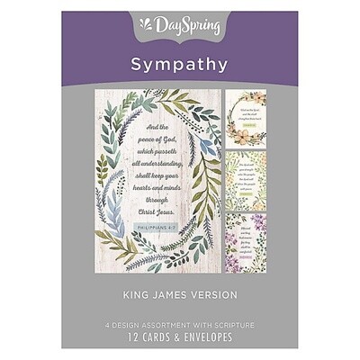Boxed Cards - Sympathy - Botanical Frames, KJV