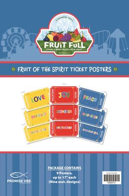 Fruit Full VBS Fruit of the Spirit Ticket Posters (pk of 9)