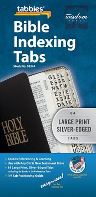 Bible Index Tabs - Large Print Silver Edged Bible Index Tabs - Large Print Silver Edged