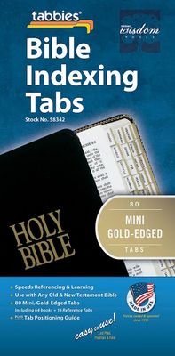 Bible Index Tabs - Mini Gold Edged Bible Index Tabs - Mini Gold Edged